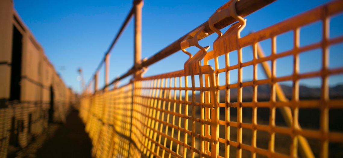 Industrial,Yellow,Safety,Falling,Object,Fence,Protection